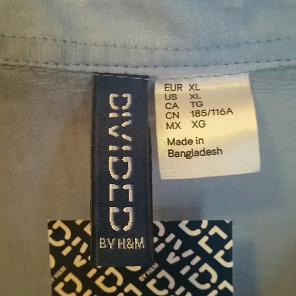 NWT H&M Men's Cotton Button Down - Picture 4 of 7